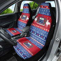 Personalised Samoa Christmas Car Seat Cover Samoan Coat Of Arms Manuia Le Kirisimas - Wonder Print Shop