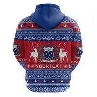 Personalised Samoa Christmas Hoodie Samoan Coat Of Arms Manuia Le Kirisimas - Wonder Print Shop