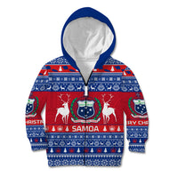 Personalised Samoa Christmas Kid Hoodie Samoan Coat Of Arms Manuia Le Kirisimas - Wonder Print Shop