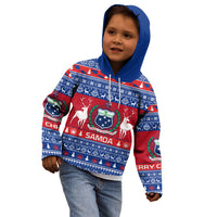 Personalised Samoa Christmas Kid Hoodie Samoan Coat Of Arms Manuia Le Kirisimas - Wonder Print Shop