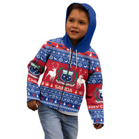 Personalised Samoa Christmas Kid Hoodie Samoan Coat Of Arms Manuia Le Kirisimas - Wonder Print Shop