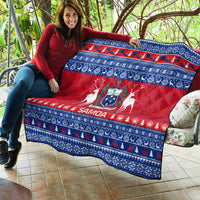 Personalised Samoa Christmas Quilt Samoan Coat Of Arms Manuia Le Kirisimas - Wonder Print Shop