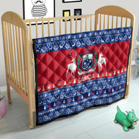 Personalised Samoa Christmas Quilt Samoan Coat Of Arms Manuia Le Kirisimas - Wonder Print Shop