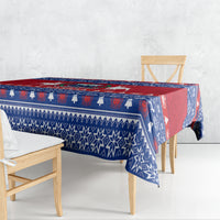 Personalised Samoa Christmas Tablecloth Samoan Coat Of Arms Manuia Le Kirisimas - Wonder Print Shop