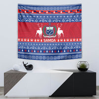 Personalised Samoa Christmas Tapestry Samoan Coat Of Arms Manuia Le Kirisimas - Wonder Print Shop