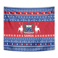 Personalised Samoa Christmas Tapestry Samoan Coat Of Arms Manuia Le Kirisimas - Wonder Print Shop