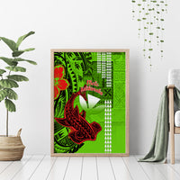 Personalised Hawaii Christmas Canvas Wall Art Mele Kalikimaka Kakau Polynesian Shark Tattoo - Wonder Print Shop