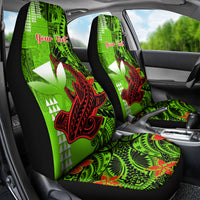 Personalised Hawaii Christmas Car Seat Cover Mele Kalikimaka Kakau Polynesian Shark Tattoo - Wonder Print Shop