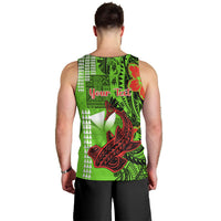 Personalised Hawaii Christmas Men Tank Top Mele Kalikimaka Kakau Polynesian Shark Tattoo - Wonder Print Shop