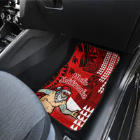 Personalised Hawaii Christmas Car Mats Mele Kalikimaka Surfing Santa Claus - Wonder Print Shop