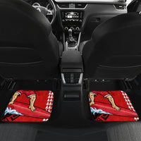 Personalised Hawaii Christmas Car Mats Mele Kalikimaka Surfing Santa Claus - Wonder Print Shop