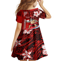 Personalised Hawaii Christmas Family Matching Off Shoulder Short Dress and Hawaiian Shirt Mele Kalikimaka Surfing Santa Claus - Wonder Print Shop