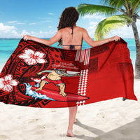Personalised Hawaii Christmas Sarong Mele Kalikimaka Surfing Santa Claus - Wonder Print Shop