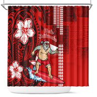 personalised-hawaii-christmas-shower-curtain-mele-kalikimaka-surfing-santa-claus