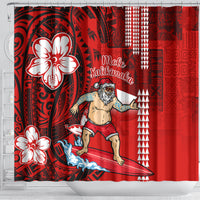 personalised-hawaii-christmas-shower-curtain-mele-kalikimaka-surfing-santa-claus