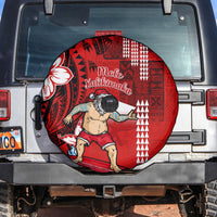 Personalised Hawaii Christmas Spare Tire Cover Mele Kalikimaka Surfing Santa Claus - Wonder Print Shop