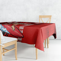 Personalised Hawaii Christmas Tablecloth Mele Kalikimaka Surfing Santa Claus - Wonder Print Shop