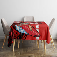 Personalised Hawaii Christmas Tablecloth Mele Kalikimaka Surfing Santa Claus - Wonder Print Shop