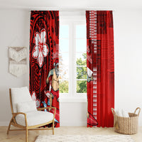 Personalised Hawaii Christmas Window Curtain Mele Kalikimaka Surfing Santa Claus - Wonder Print Shop