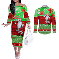 personalised-hawaii-christmas-couples-matching-off-the-shoulder-long-sleeve-dress-and-long-sleeve-button-shirts-mele-kalikimaka-hawaiian-santa-tropical-vibes