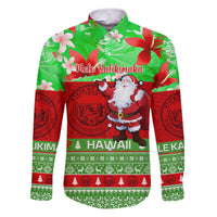 Personalised Hawaii Christmas Family Matching Puletasi Dress and Hawaiian Shirt Mele Kalikimaka Hawaiian Santa Tropical Vibes - Wonder Print Shop