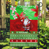 Personalised Hawaii Christmas Garden Flag Mele Kalikimaka Hawaiian Santa Tropical Vibes - Wonder Print Shop