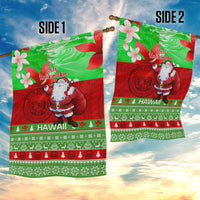 Personalised Hawaii Christmas Garden Flag Mele Kalikimaka Hawaiian Santa Tropical Vibes - Wonder Print Shop