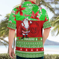 Personalised Hawaii Christmas Hawaiian Shirt Mele Kalikimaka Hawaiian Santa Tropical Vibes - Wonder Print Shop