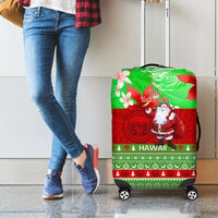 Personalised Hawaii Christmas Luggage Cover Mele Kalikimaka Hawaiian Santa Tropical Vibes - Wonder Print Shop