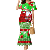 Personalised Hawaii Christmas Mermaid Dress Mele Kalikimaka Hawaiian Santa Tropical Vibes - Wonder Print Shop