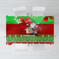 Personalised Hawaii Christmas Tablecloth Mele Kalikimaka Hawaiian Santa Tropical Vibes - Wonder Print Shop