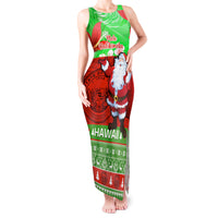 Personalised Hawaii Christmas Tank Maxi Dress Mele Kalikimaka Hawaiian Santa Tropical Vibes - Wonder Print Shop