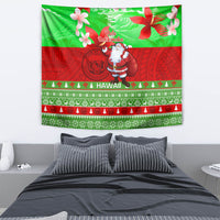 Personalised Hawaii Christmas Tapestry Mele Kalikimaka Hawaiian Santa Tropical Vibes - Wonder Print Shop