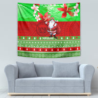 Personalised Hawaii Christmas Tapestry Mele Kalikimaka Hawaiian Santa Tropical Vibes - Wonder Print Shop