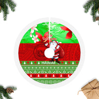 Hawaii Christmas Tree Skirt Mele Kalikimaka Hawaiian Santa Tropical Vibes - Wonder Print Shop