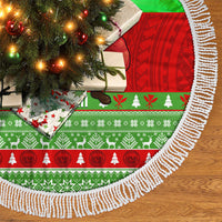 Hawaii Christmas Tree Skirt Mele Kalikimaka Hawaiian Santa Tropical Vibes - Wonder Print Shop