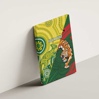 Custom Bangladesh And Australia Cricket Canvas Wall Art Kangaroo Tiger Together - Wonder Print Shop