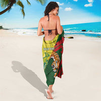 Custom Bangladesh And Australia Cricket Sarong Kangaroo Tiger Together - Wonder Print Shop