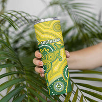 Bangladesh And Australia Cricket Skinny Tumbler Kangaroo Tiger Together - Wonder Print Shop