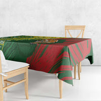 Custom Bangladesh And Australia Cricket Tablecloth Kangaroo Tiger Together - Wonder Print Shop