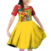 Grenada Family Matching Off Shoulder Short Dress and Hawaiian Shirt Gwenad Nutmeg Island of Spice - Wonder Print Shop