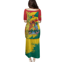 Grenada Family Matching Puletasi and Hawaiian Shirt Gwenad Nutmeg Island of Spice - Wonder Print Shop