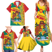 Grenada Family Matching Summer Maxi Dress and Hawaiian Shirt Gwenad Nutmeg Island of Spice - Wonder Print Shop