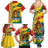 Grenada Family Matching Summer Maxi Dress and Hawaiian Shirt Gwenad Nutmeg Island of Spice - Wonder Print Shop