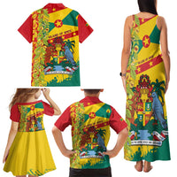 Grenada Family Matching Tank Maxi Dress and Hawaiian Shirt Gwenad Nutmeg Island of Spice - Wonder Print Shop