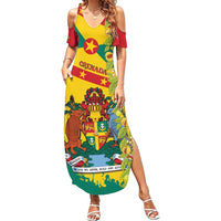 Grenada Summer Maxi Dress Gwenad Nutmeg Island of Spice - Wonder Print Shop