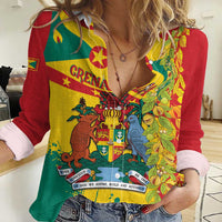 Grenada Women Casual Shirt Gwenad Nutmeg Island of Spice - Wonder Print Shop