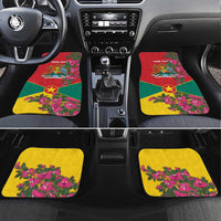 Grenada 1974 Car Mats Gwenad Map With Bougainvillea - Flag Color - Wonder Print Shop