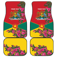 Grenada 1974 Car Mats Gwenad Map With Bougainvillea - Flag Color - Wonder Print Shop