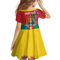 Grenada 1974 Family Matching Long Sleeve Bodycon Dress and Hawaiian Shirt Gwenad Map With Bougainvillea - Flag Color - Wonder Print Shop